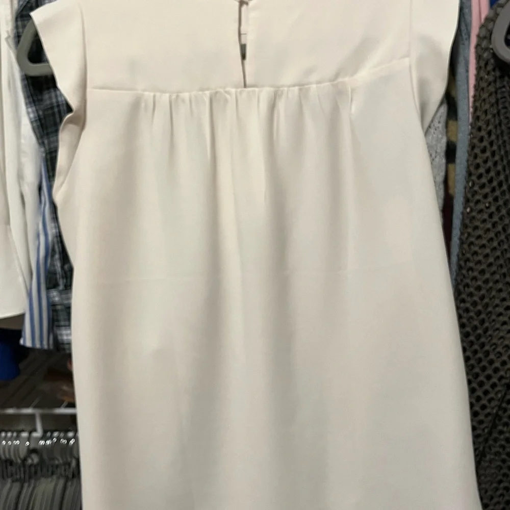 Cream Blouse with Ruffles - Picture 2 of 4